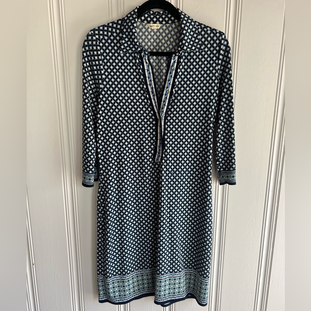 Max Studio Button-Up Flowy Long Sleeve Midi Shift Dress
